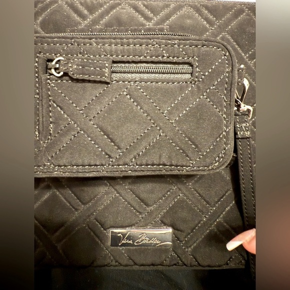 Vera Bradley black quilted iPad case and wallet with wrist strap matching bundle - Picture 7 of 13